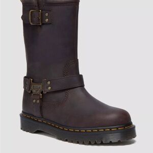 NEW Dr. Martens Anistone Brown Leather Boots